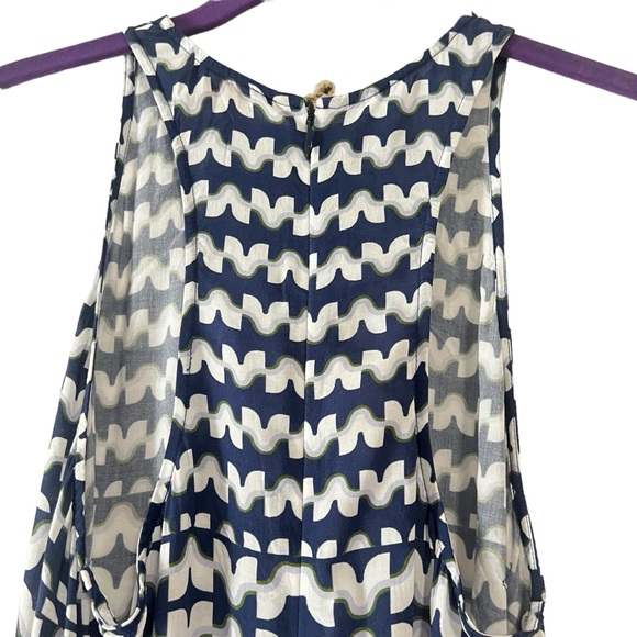 Tory Burch Windwell Midi Dress Cover-up Navy Blue, Beach Cruise Size XS - Picture 5 of 10